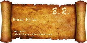 Bass Rita névjegykártya