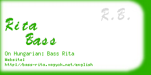 rita bass business card